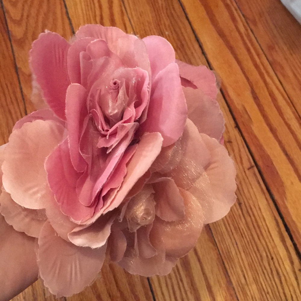 Suede floral headband